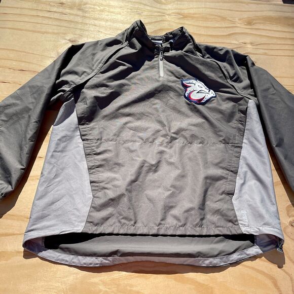 Majestic Men's Cool Base 1/4 Zip Pullover Windbreaker Jackets Gray Size XL - Picture 2 of 10